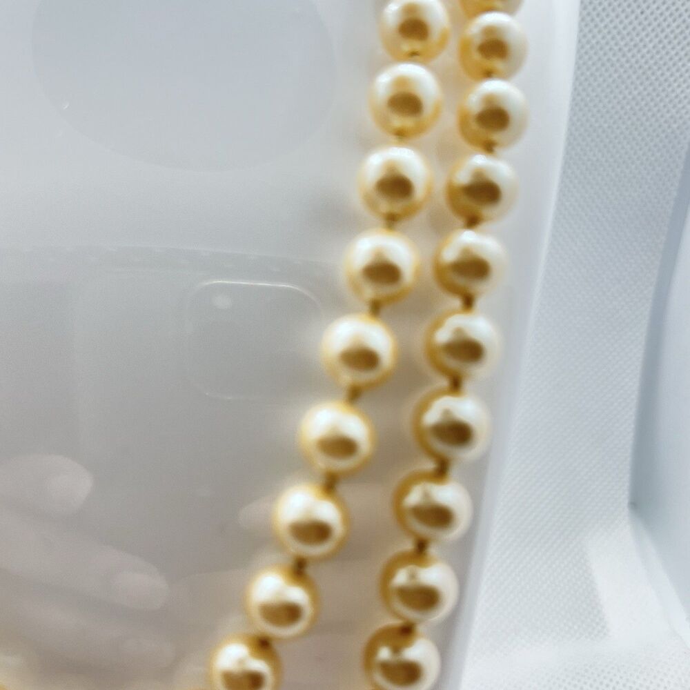 VTG Champagne Colored Richelieu 38" Simulated/Faux Pearl Necklace-Dead Stock-NIB - Picture 4 of 12